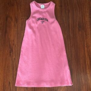 Zara pink ribbed dress.